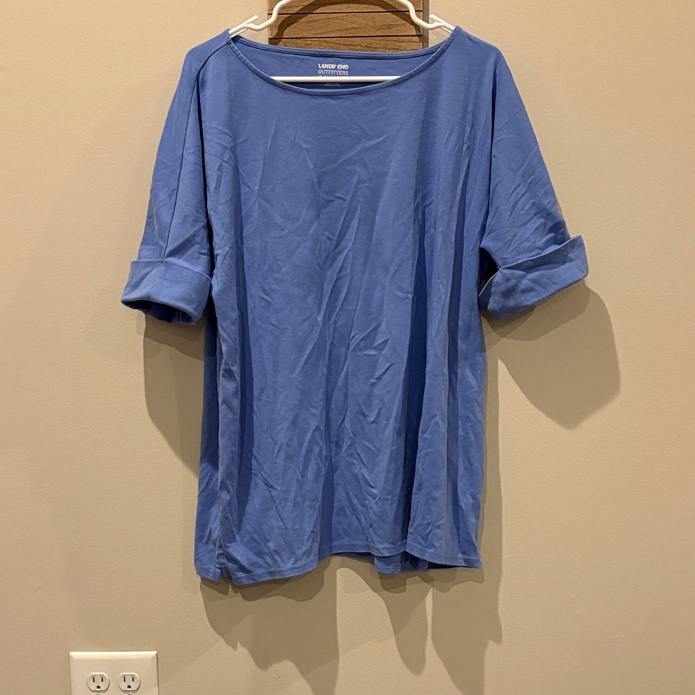 Lands' End Blue Short Sleeve Tee